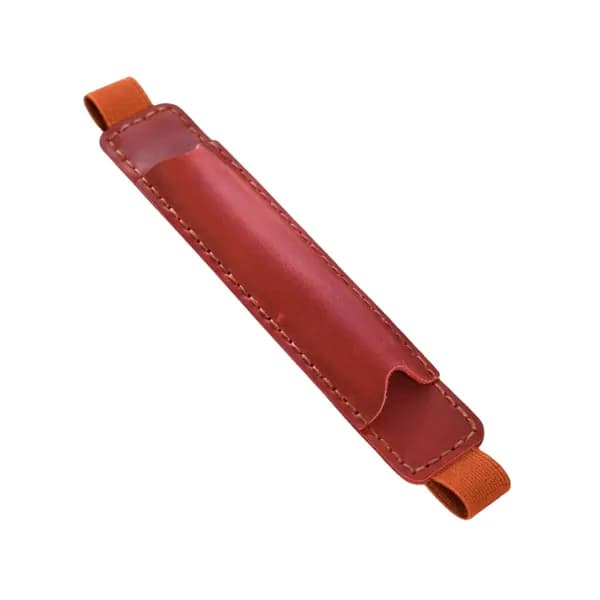 (1 шт.) Ретро-пенал для блокнота из кожи Crazy Horse с резинкой бордовый