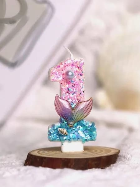 Свечи для торта цифра 1, 8 см, 1 шт
