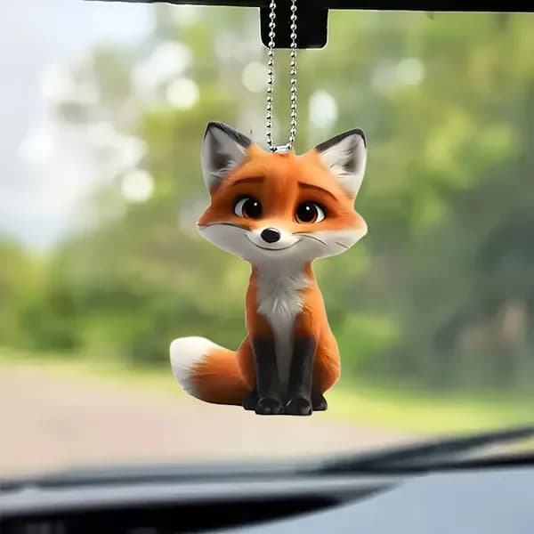 Подвеска из акрила в виде животного 2D фигурка на зеркало автомобиля, рюкзак или ключи, стойкая к выцветанию, для декора салона, дома и офи