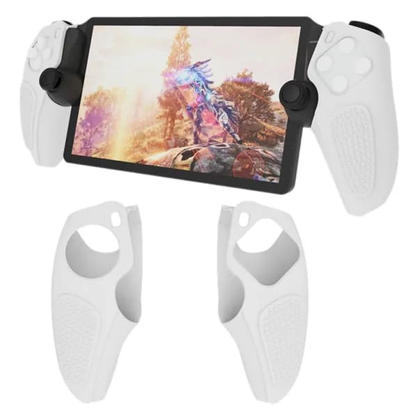 Силиконовый чехол для PlayStation Portal, белый, противоскользящий