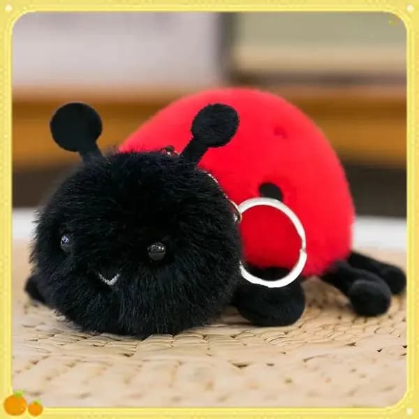 Плюшевая игрушка-брелок улитка и пчела 12CM, божьи коровки