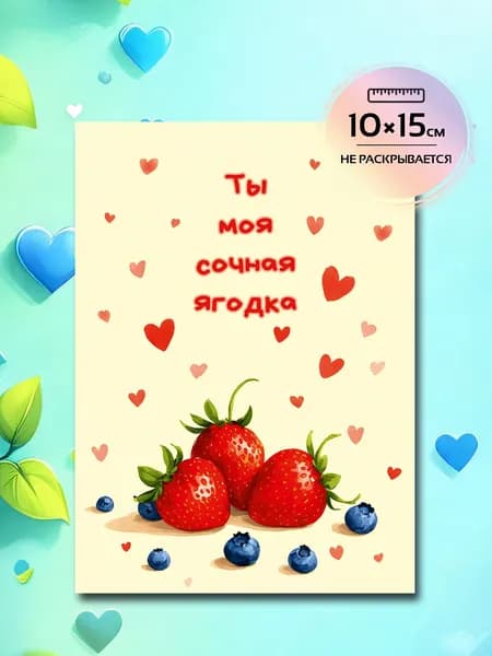 Открытка с Днём Рождения, А6 с конвертом