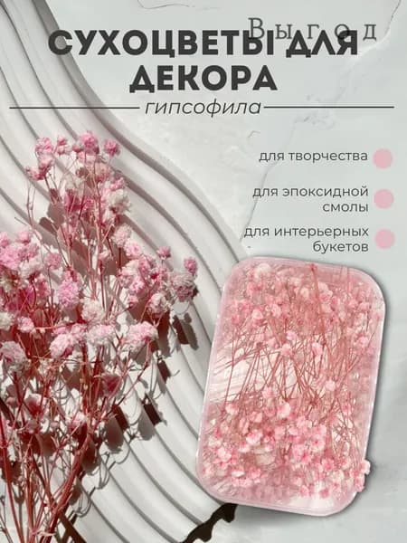 Сухоцветы Гипсофила, 1 шт