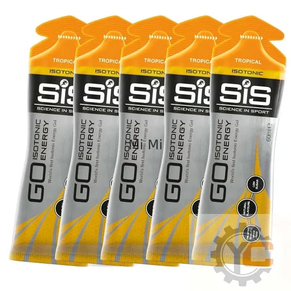 SiS, GO Isotonic Energy Gel, Гель изотонический углеводный, вкус Тропические фрукты, 60мл, 5шт.