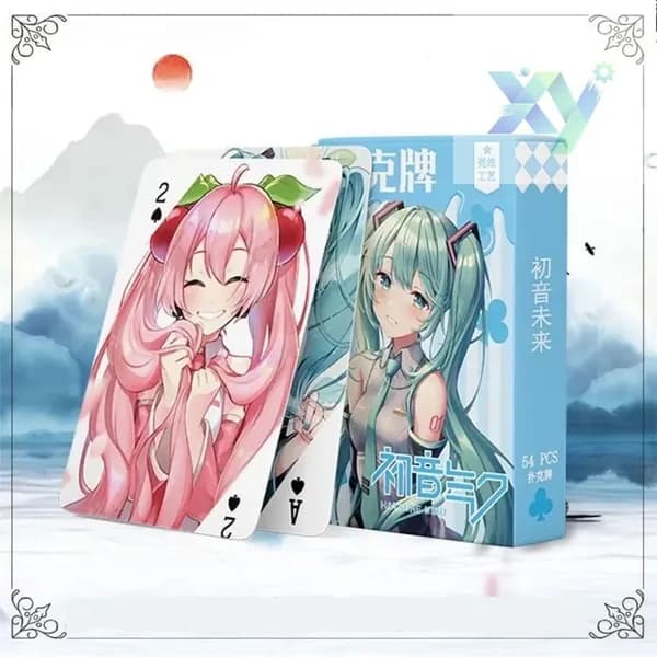 Карты игральные Hatsune Miku, 1 шт, колода, коллекционные, с аниме дизайном. ВЫГОДНО!