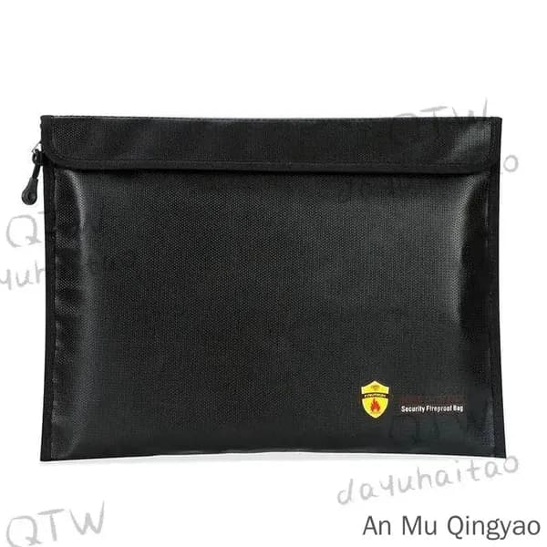 Огнестойкая папка для денег, документов для сейфа, 28x16 см Черная
