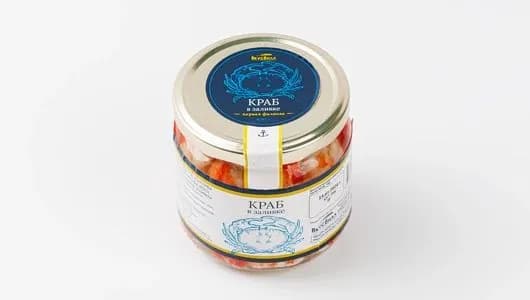 Мясо краба в солевой заливке, 400 г