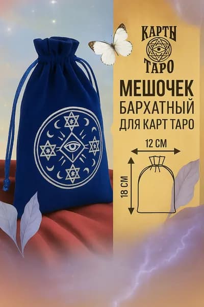 Мешочек бархатный для хранения карт таро и украшений