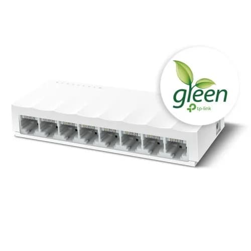 TP-LINK LS1008, Green Tech, 8 портов, мегабит, неуправляемый, настольный коммутатор