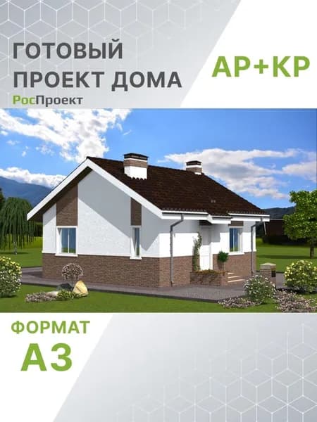 Проект RPg2202 - Проект компактного одноэтажного дома (53 м2, 8м x9м)