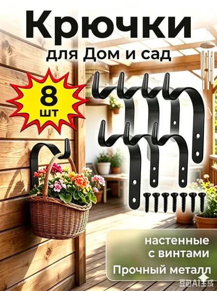 Кронштейн для кашпо 8 шт
