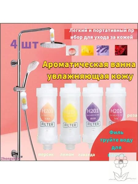 Фильтр для душа с витаминами и минералами 4 шт.