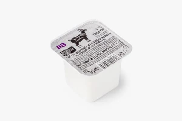 Творог из козьего молока мягкий 4%, 100 г