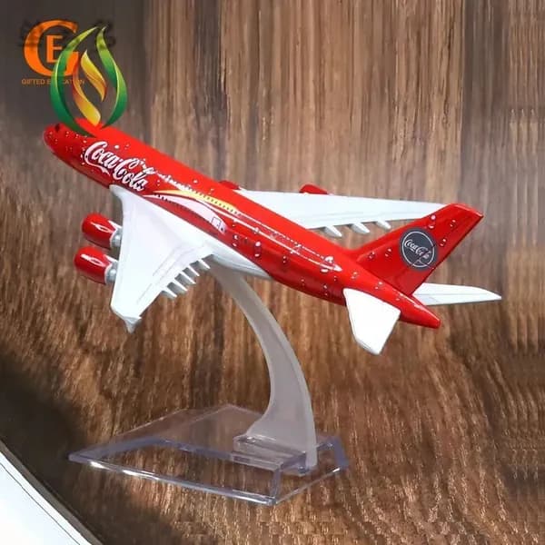 16cm Коллекционная Модель Самолета Аэробус 380 Авиалиний COLA Cool - Металлическая Модель, Подарок Авиалюбителю
