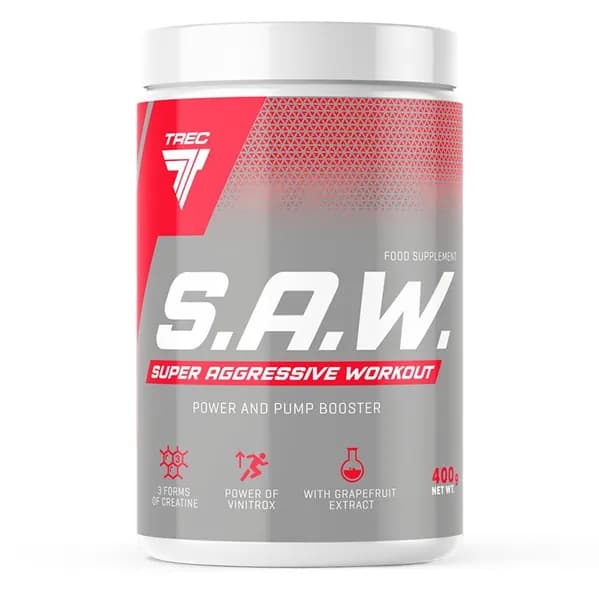 Предтренировочный комплекс, 400 гр, Trec Nutrition S.A.W. (SAW), вкус: черная смородина-лимон