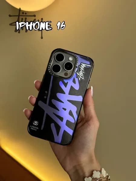 Чехол для iPhone 16 с принтом STUSSY стусси