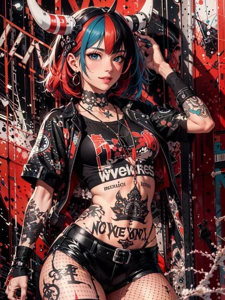 Эротичный постер Tattoo girl pin up