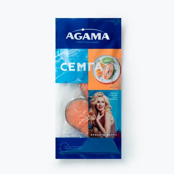 Семга стейк 400 г, Agama, замороженный