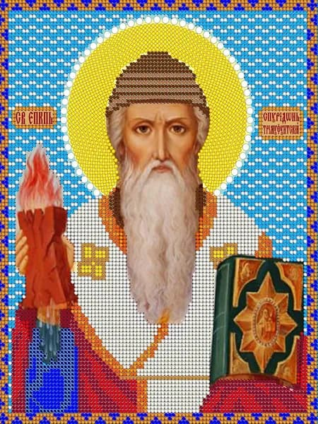 Схема для вышивания бисером Светлица (без бисера), икона "Св.Спиридон" 19*24см