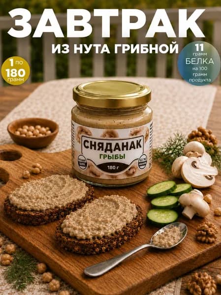Завтрак сытный из нута грибной 180 г