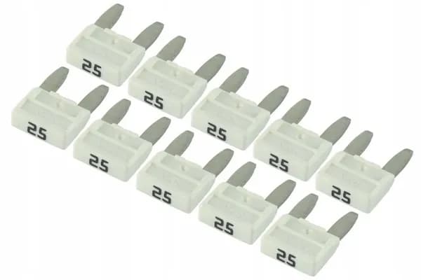 Предохранитель флажковый 25А MINIVAL (мини) автомобильный, MTA (5шт)