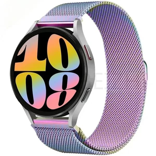 Миланский кольцевой ремешок для Samsung Galaxy Watch 7 FE 5 5pro 6 4, 22 мм, 20 мм, классический металлический магнитный ремешок, ремешок для Huawei GT 5-4-3-2-2e