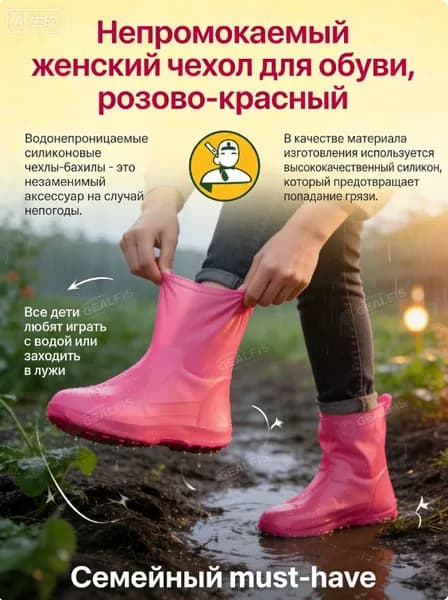 Чехлы-дождевики на обувь 2 шт