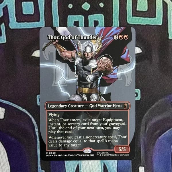 Кастомные прокси-карты высокого качества, MTG PROXY CARDS фойловые карты не, стандартный размер Thor, Godof Thunder#369