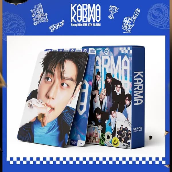 Карточки VOIROB STRAY KIDS LOMO 55 шт. KARMA 4TH Studio Album K-POP HOP Мини-фотокарточки STRAY KIDS 2025 для коллекционеров SKZOO SKZ Poster