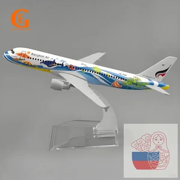 Бангкокские Авиалинии Аэробус 320, Металлическая Модель Самолета, Таиланд