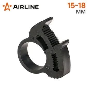 Хомут Airline силовой 15-18/7мм пластик(ПА66) зубчатый замок, черный