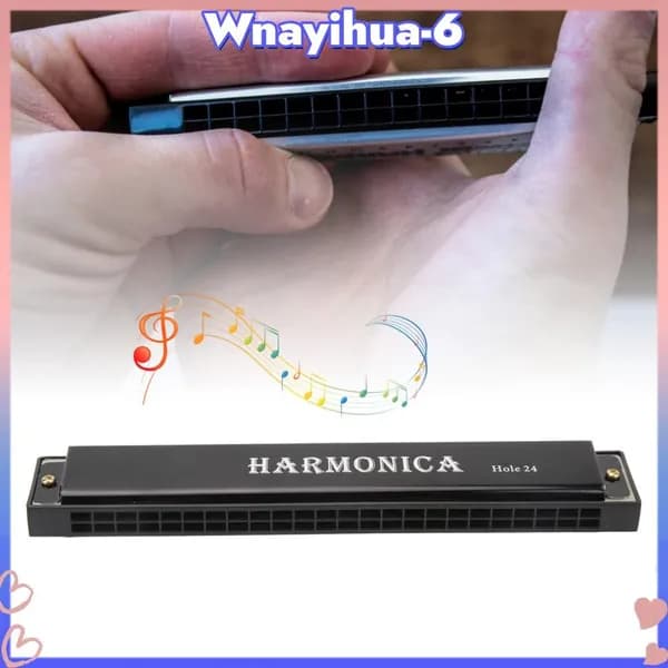 24 отверстия губная гармоника, легкая, для начинающих