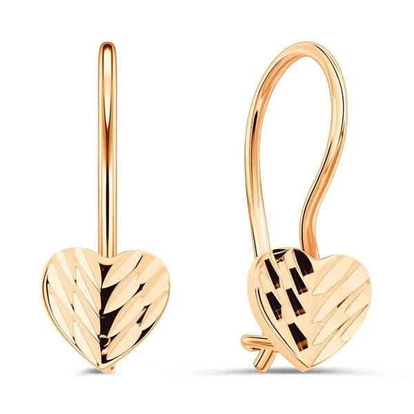 Серьги детские из красного золота 585 пробы 585GOLD