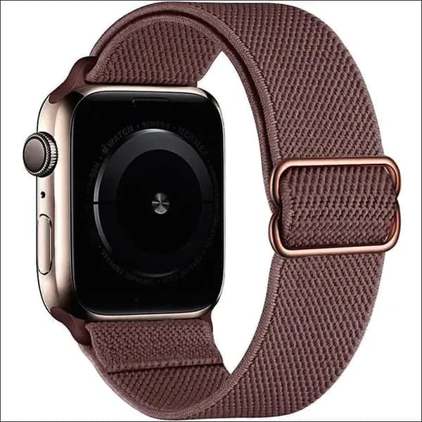 Нейлоновый ремешок для Apple Watch 38-40-41 mm / Нейлоновый браслет для умных смарт часов Apple Watch Series 1-7 и Эпл Вотч SE / Коричневый