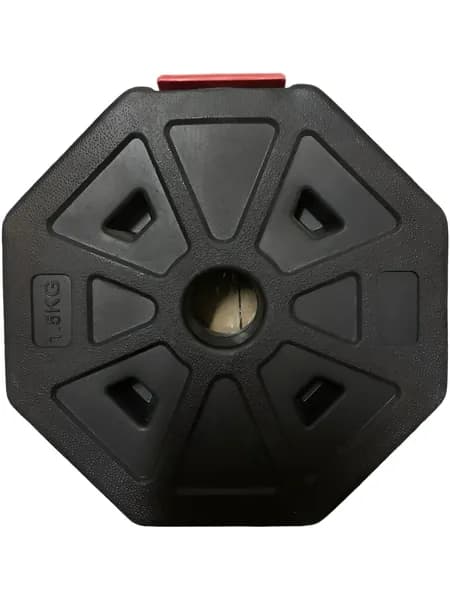 Диск для штанги пластиковый CPK-026-1,5 цемент чёрный (d 26 мм.) 1,5 кг.