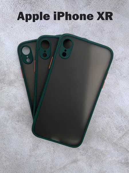 Чехол для iphone XR / айфон xr, зеленый прозрачный защита камеры