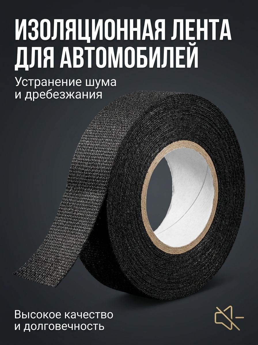 Антискрип автомобильный, 15 м, толщина: 2 мм, 1 шт.