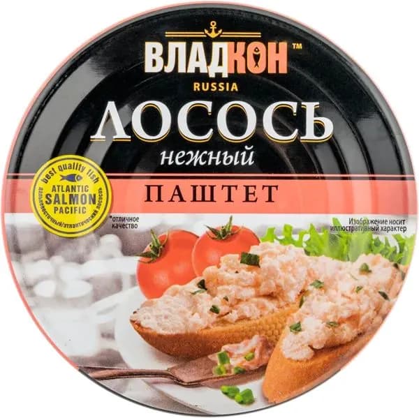Паштет из лосося Владкон нежный Владкон ТД ж/б, 100 г