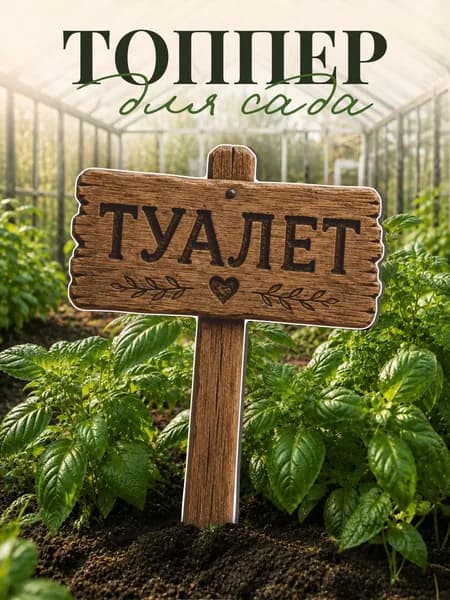 Фигурки для сада Указатель туалет