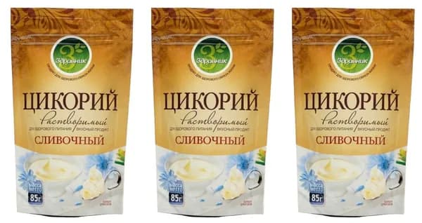 Славкофе Цикорий растворимый Здравник сливочный, 85 г, 3 шт