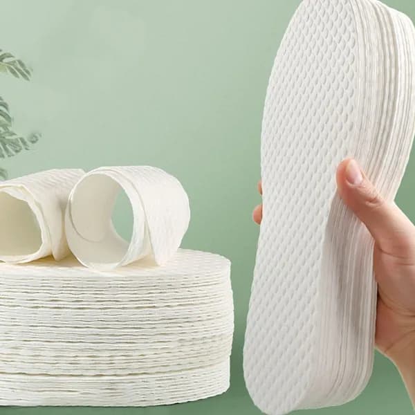 Легкие тонкие стельки из древесной массы с защитой от запаха для мужской и женской обуви, 10 пар