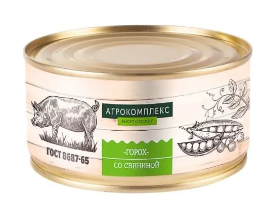 Горох со свининой Агрокомплекс 975гр (3шт по 325 гр)