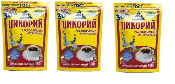 Здоровье Цикорий порошок, 100г, 3шт