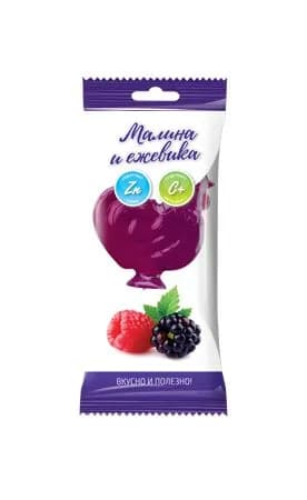 Петушок, леденцовая карамель с Цинком и витамином С со вкусом малины и ежевики, 17 г