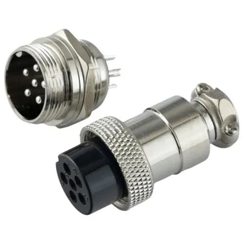 Авиационный разъем GX20 6Pin (штекер+гнездо)