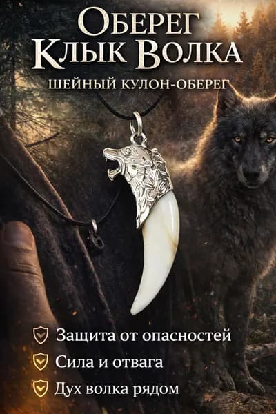 Ожерелье-талисман в виде клыка, универсальный мужской аксессуар
