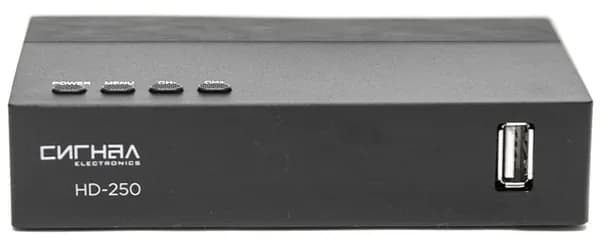 Ресивер Сигнал HD-250 DVB-T2/C HD пластик, дисплей, DOLBY DIGITAL, WIFI-антенна