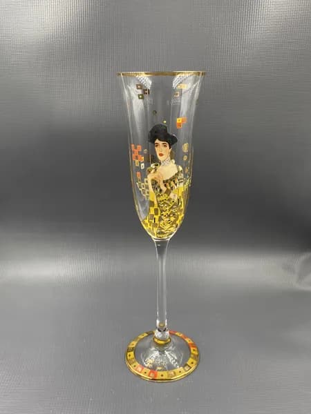 Фужер Густав Климт Портрет Адели Блох-Бауэр, Gustav Klimt, Стекло Позолота, Германия, высота 23 см