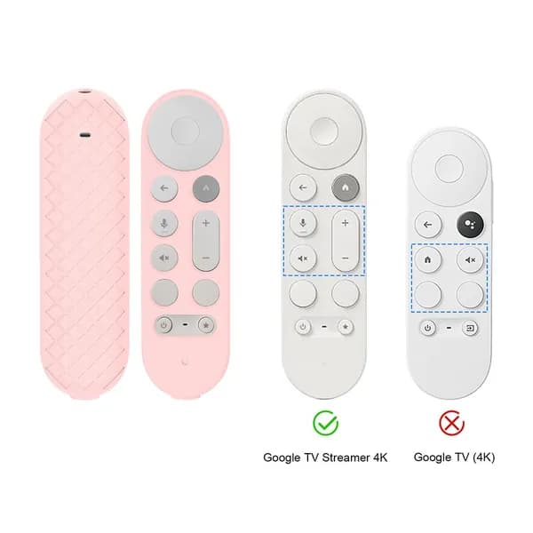 Силиконовый чехол для пульта Google TV Streamer 4K: противоскользящий, светится в темноте