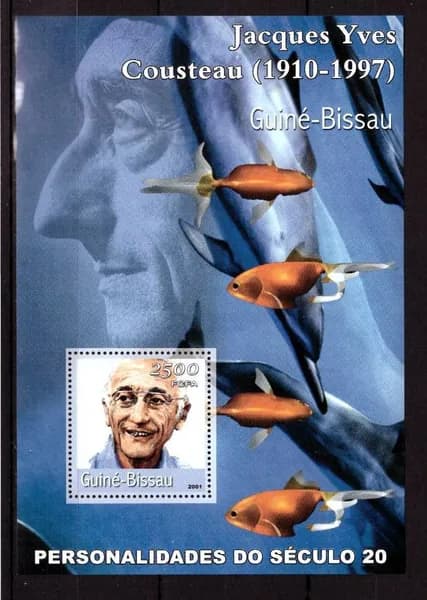 Гвинея-Биссау, 2001. (01413) Жак Ив Кусто (мл) ,